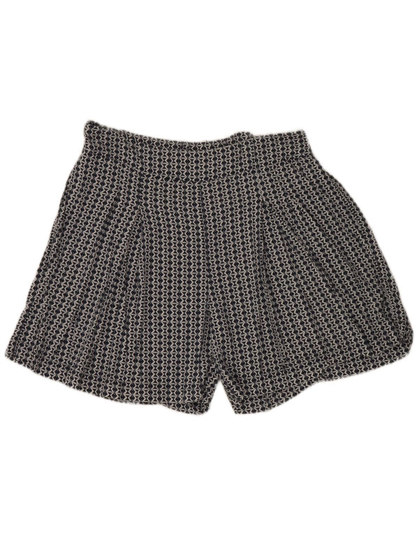 Fat Face Short Femme UK 14 Large W34 Bleu Marine Géométrique Viscose