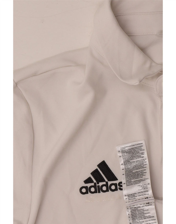 Adidas Homme Aeroready Polo Petit Blanc Polyester
