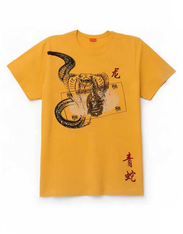 Hugo Boss T-shirt graphique pour homme XL Jaune
