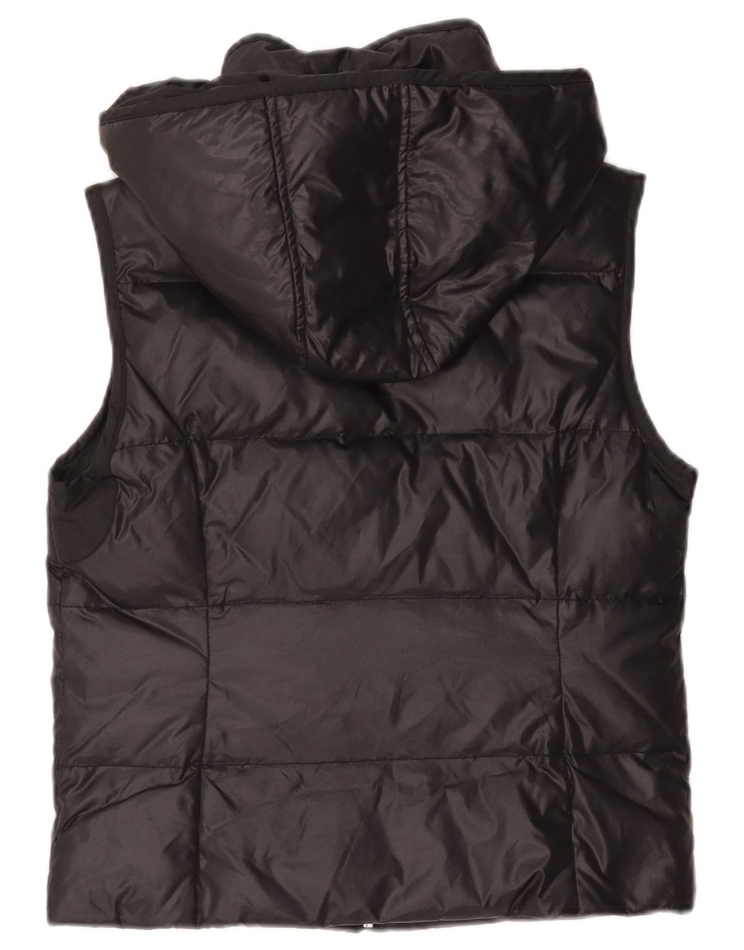 Gas Womens Hooded Padded Gilet UK 12 Medium Black Polyamide