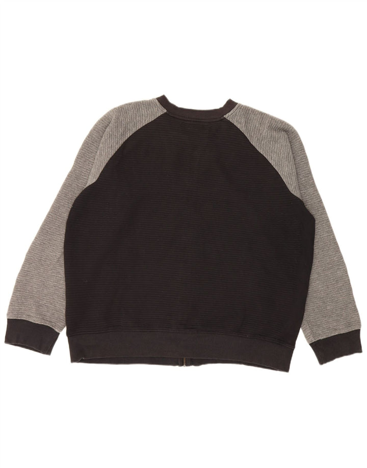 Zara Veste de survêtement pour homme 2XL en coton color block noir