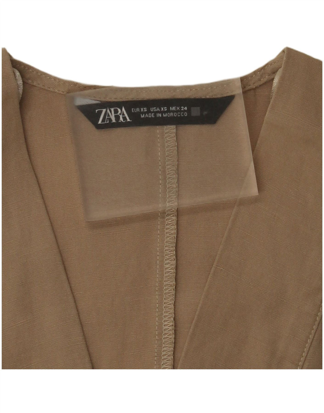 Zara Robe droite surdimensionnée pour femme UK 6 XS Beige