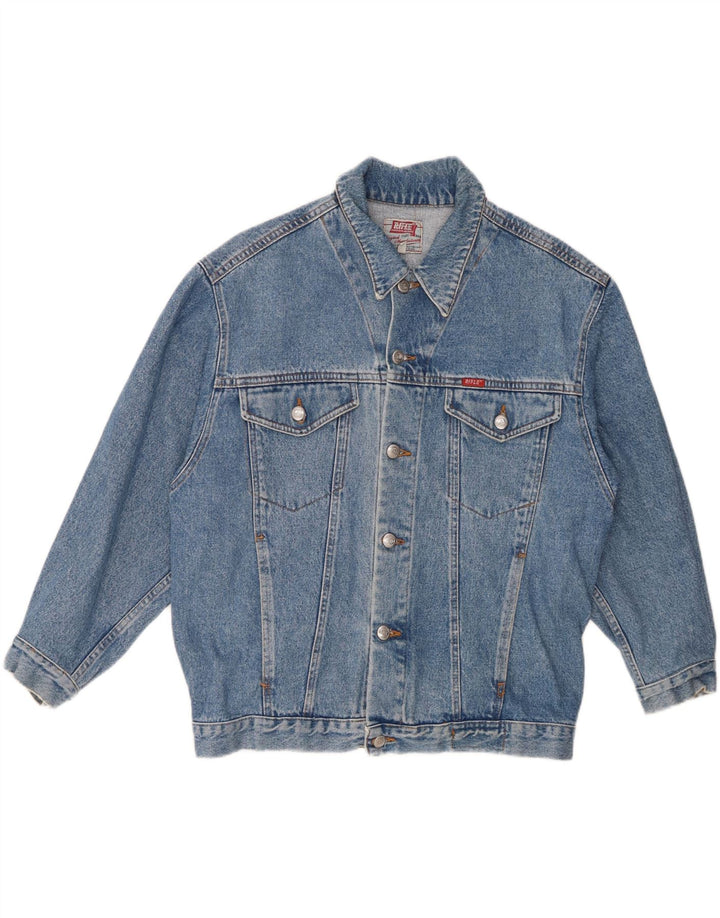 RIFLE Veste en jean pour homme UK 40 Large Bleu