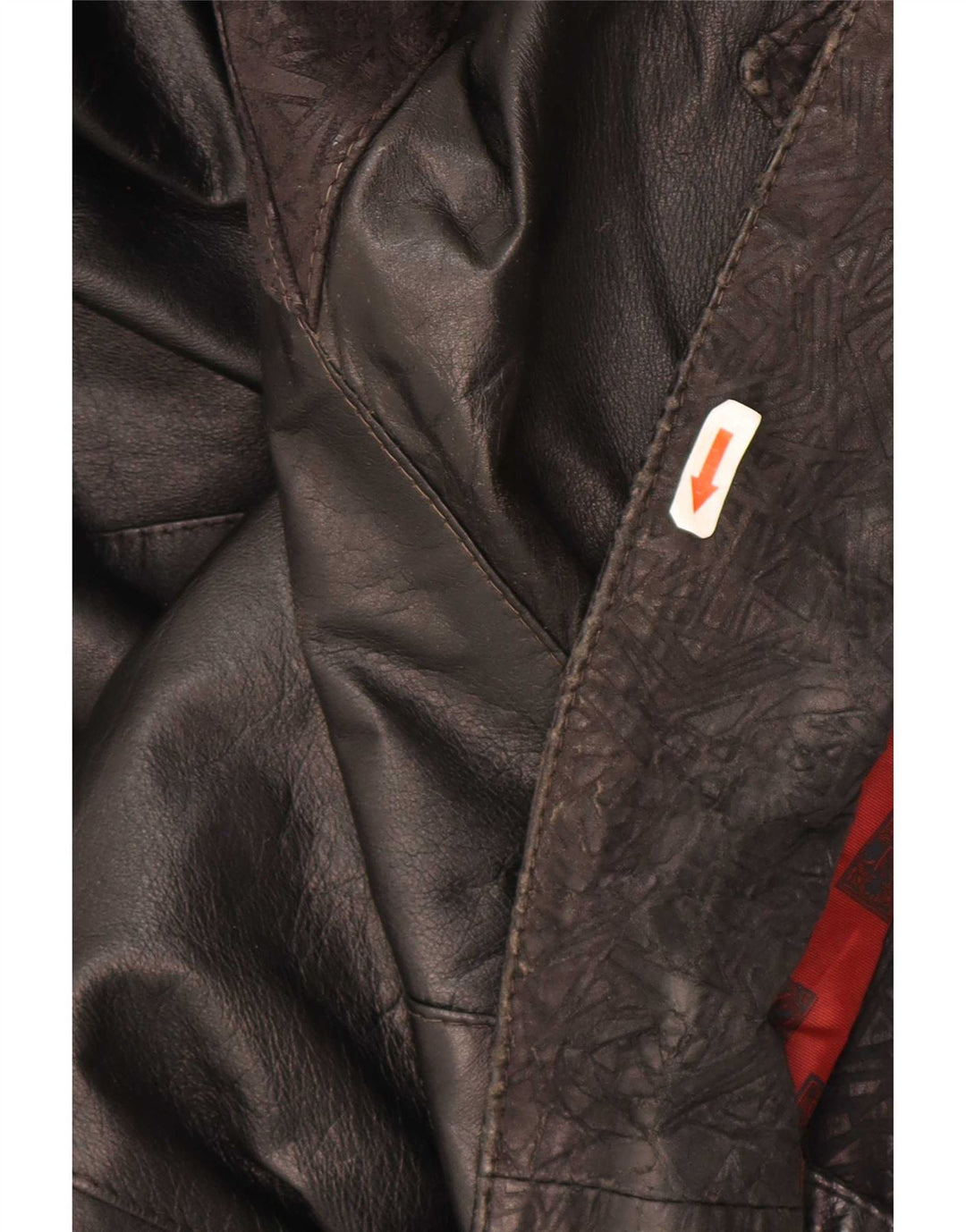 veste en cuir surdimensionnée femme vintage UK 10 Petit Noir
