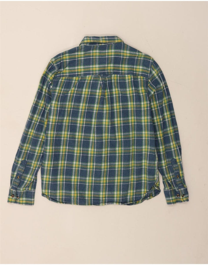 Fat Face Chemise en flanelle pour homme en coton à grands carreaux verts