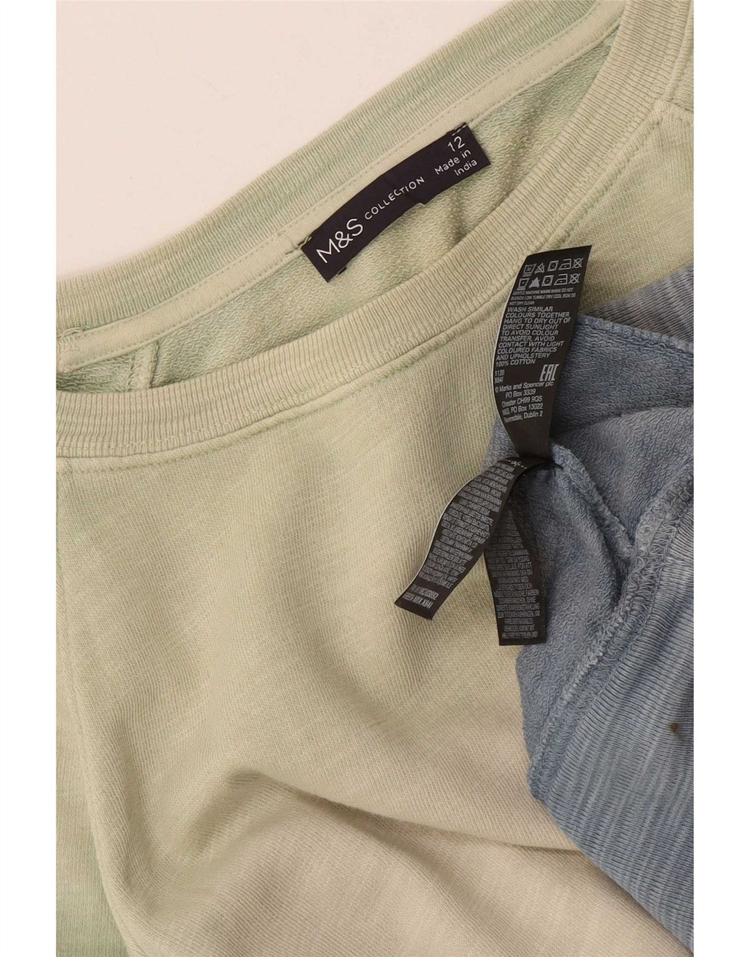 Marks & Spencer Sweat-shirt pour femme UK 12 Vert moyen Colourblock