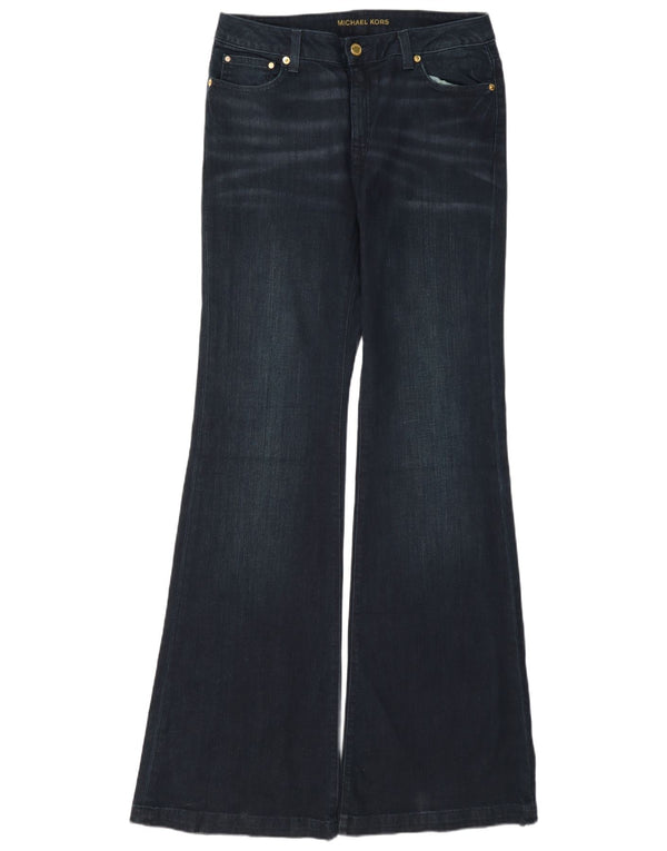 Michael Kors Jean évasé Selma pour femme US 8 Medium W30 L35 Bleu marine Coton