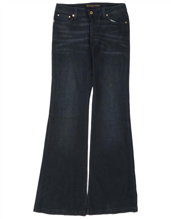Michael Kors Jean évasé Selma pour femme US 8 Medium W30 L35 Bleu marine Coton