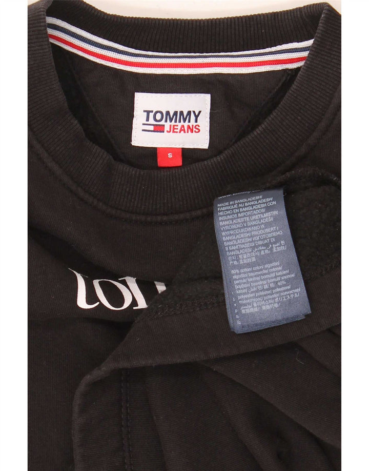 Tommy Hilfiger Sweat-shirt surdimensionné graphique pour femme UK 10 Petit Noir