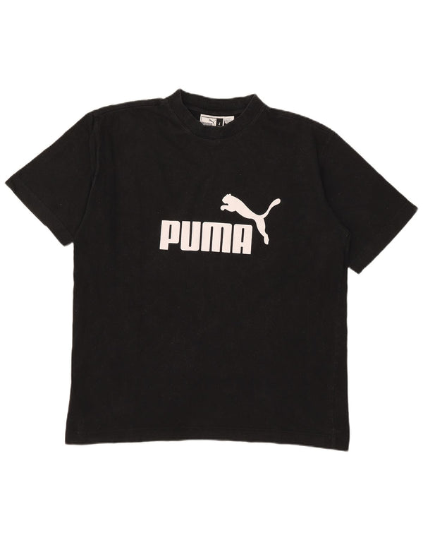 Puma T-shirt graphique pour hommes, grand, noir, coton