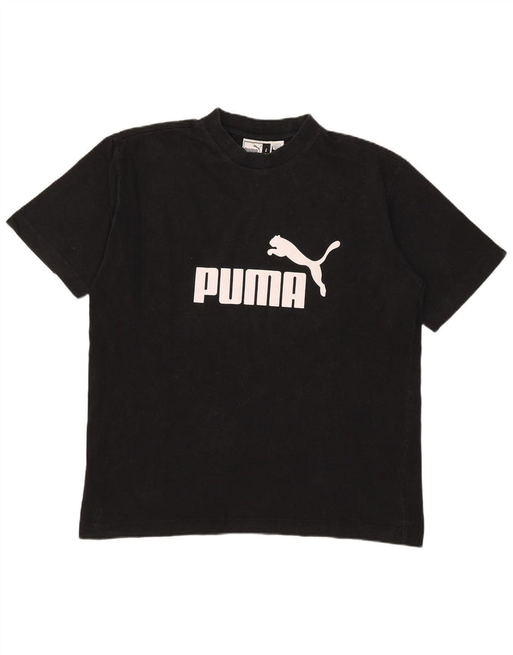 Puma T-shirt graphique pour hommes, grand, noir, coton