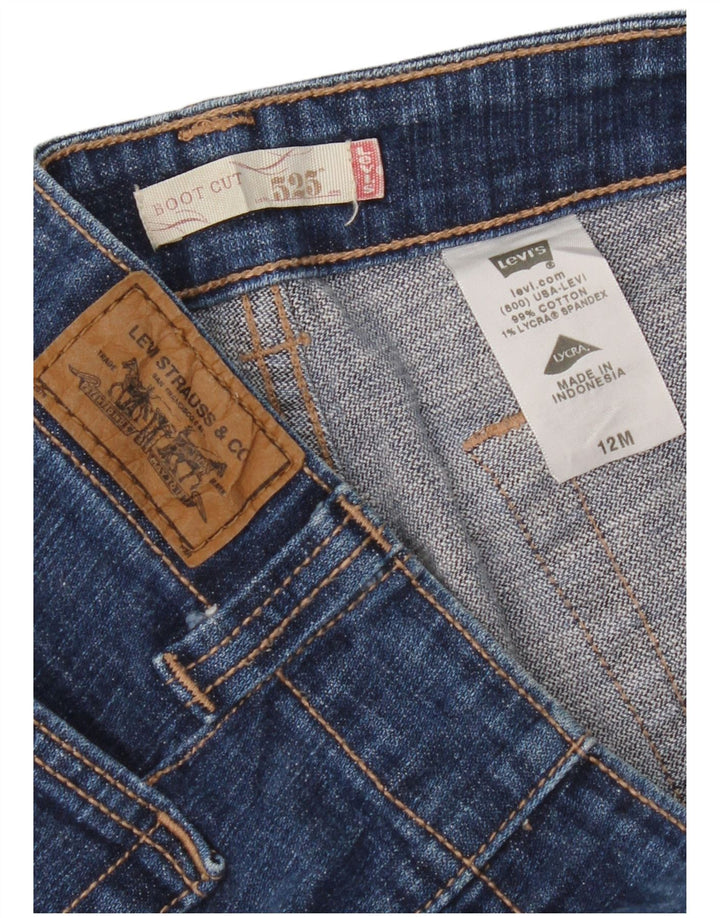 Levi's Jean bootcut 525 pour femme US 12 Large W34 L32 Bleu Coton