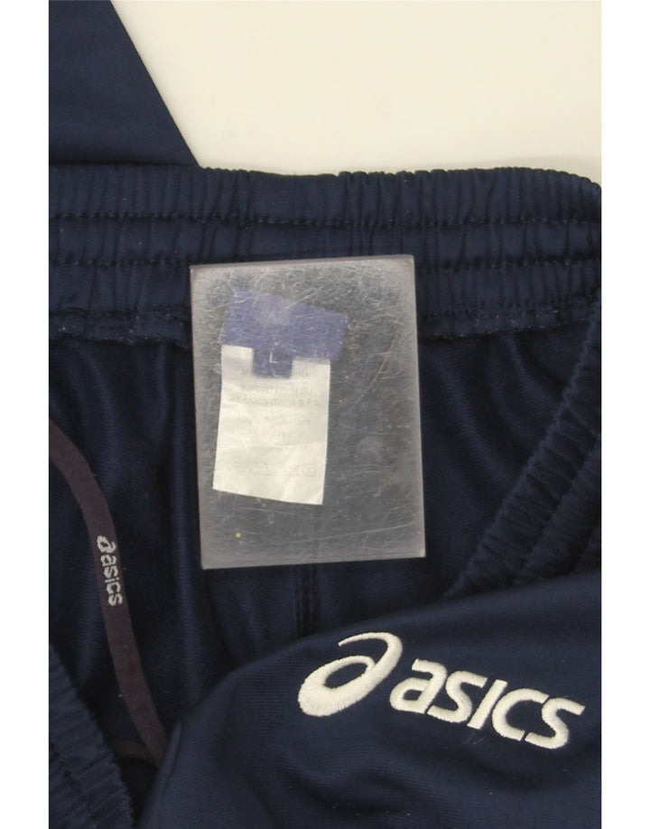Asics Pantalon de survêtement pour femme UK 14 Large Bleu Marine Polyester