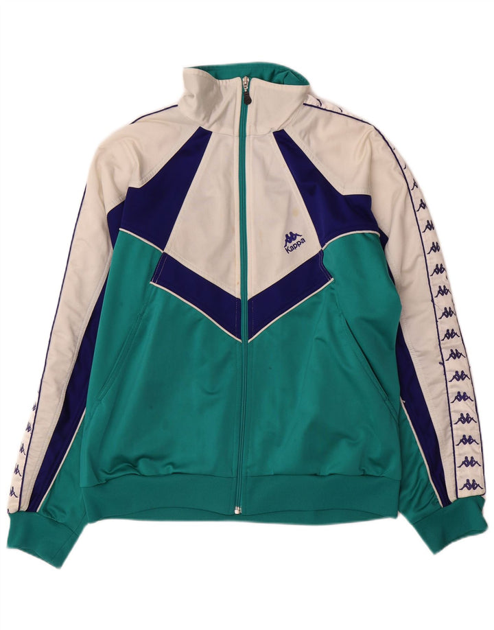 Kappa Veste de Survêtement Graphique pour Homme Large Vert Colorblock
