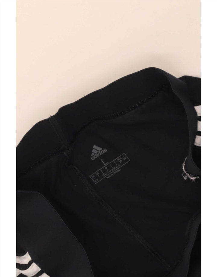 Adidas Leggings Femme UK 16/18 Large Bleu Marine