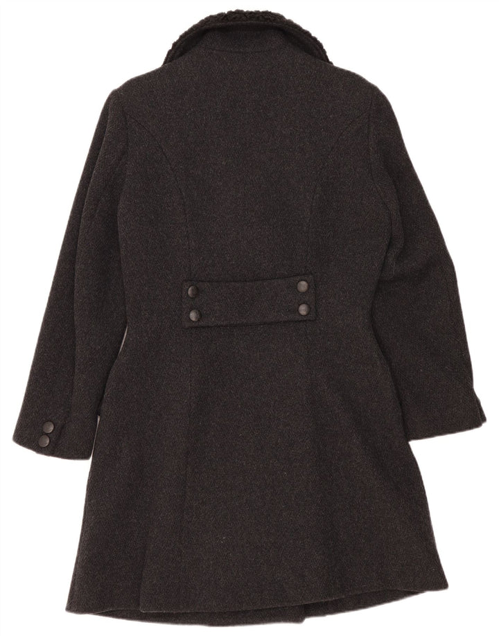 Atos Lombardini Manteau croisé pour femme UK 12 Noir moyen