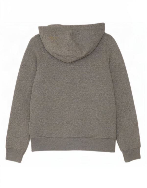 Converse Pull à capuche zippé pour femme UK 16 Large Gris Coton