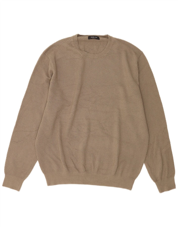 Massimo Dutti Pull à col rond pour homme XL Beige
