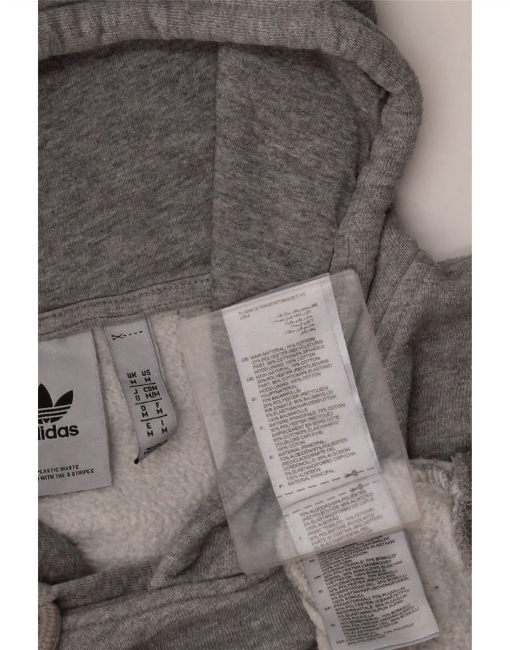 ADIDAS Pull à capuche pour homme en coton moucheté gris moyen