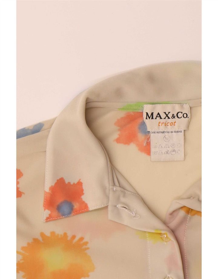Max & Co. Chemisier pour femme UK 12 Medium Off White Floral