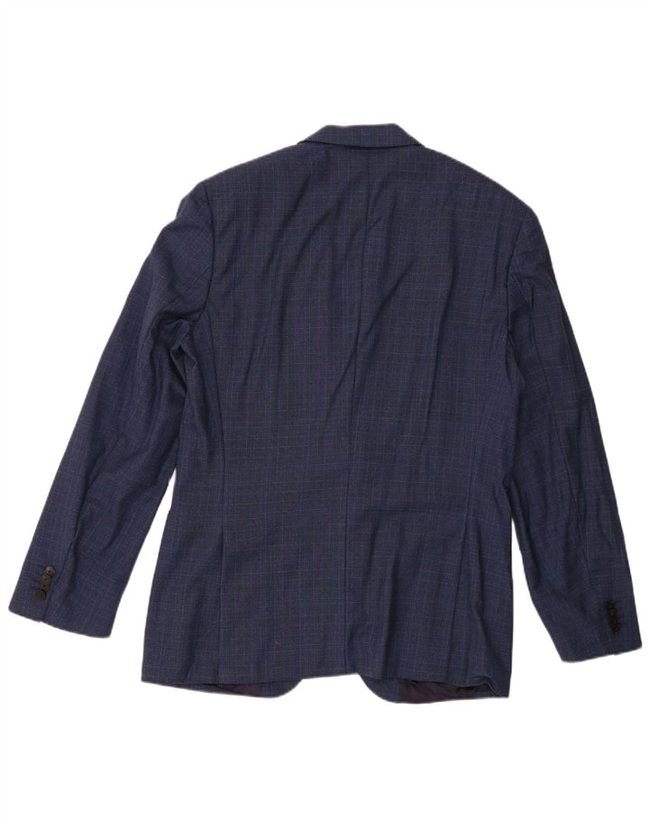 Hugo Boss Veste blazer à 2 boutons pour homme EU 50 Grand carreaux bleu marine