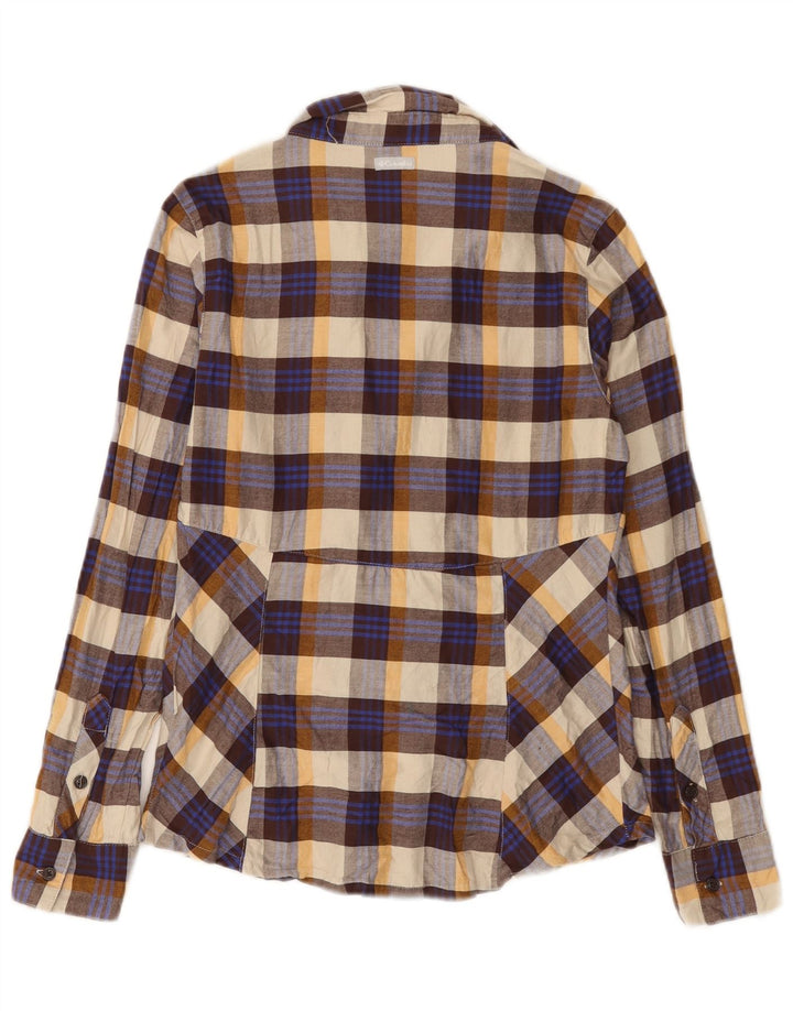 Columbia Chemise en flanelle pour femme UK 10 Petit coton à carreaux multicolore