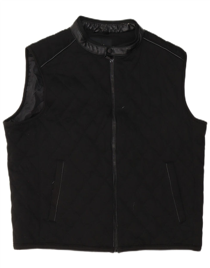 Zara Gilet matelassé pour homme UK 42 XL Noir Polyester