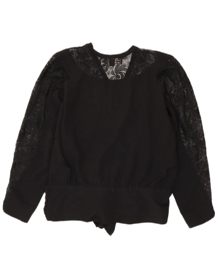 Superior Chemisier à manches longues pour femme EU 40 Viscose noir moyen