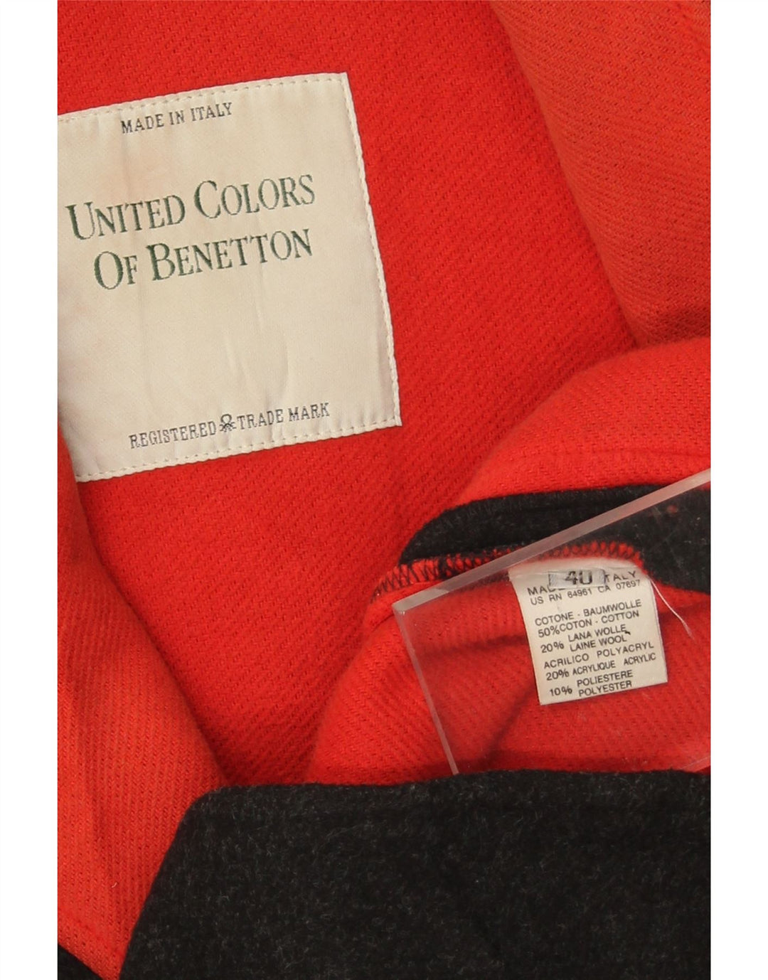 Benetton Veste blazer surdimensionnée à 3 boutons pour femme IT 40 Small Noir