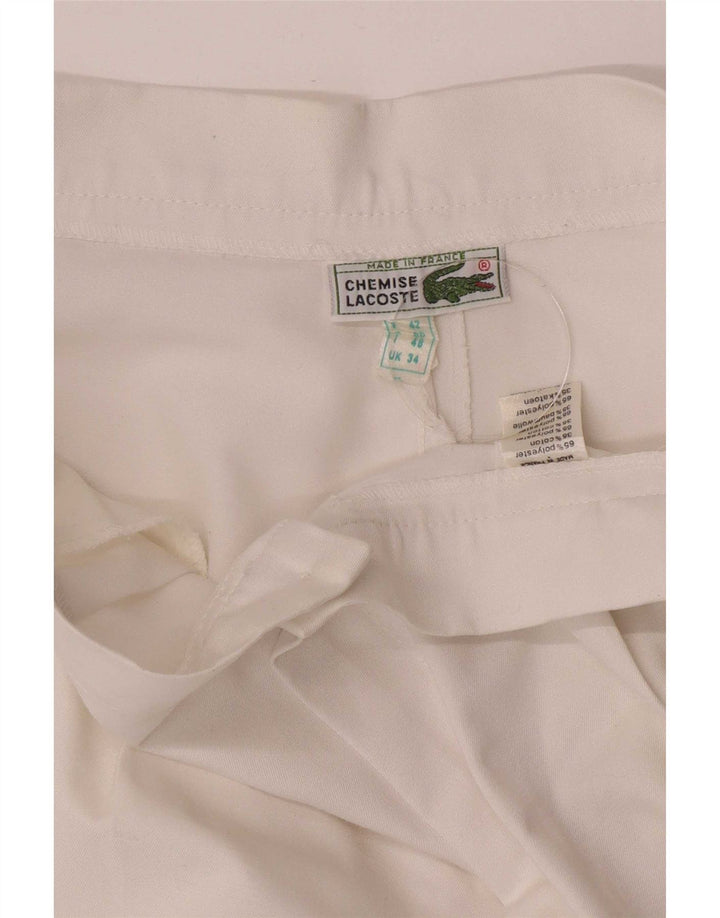 Lacoste Short décontracté pour homme W30 petit polyester blanc