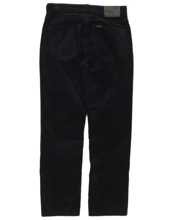 Lee Pantalon droit Marion en velours côtelé pour femme W27 L27 Noir Coton