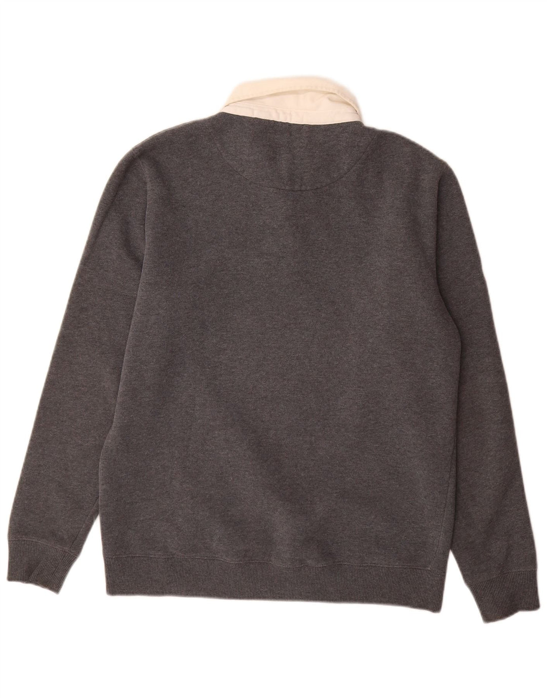 Superdry Sweat-shirt à col polo pour hommes, grand coton gris