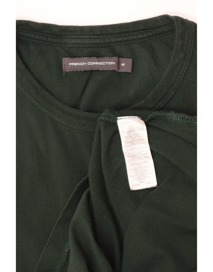 French Connection T-Shirt Femme Vert Moyen UK 12 Coton