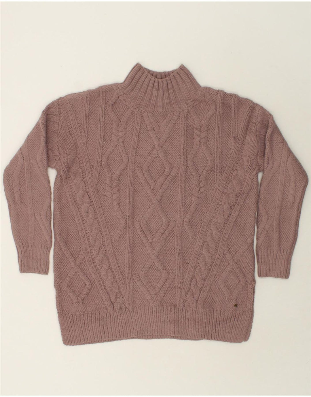 FAT FACE Womens Oversized Turtle Neck Jumper Sweater UK 12 Medium Purple Vintage Fat Face and Second-Hand Fat Face from Messina Hembry 