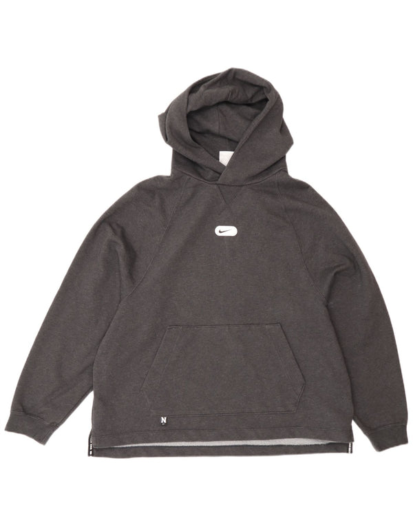 Nike Pull à capuche Dri Fit pour fille 13-14 ans XL Gris Coton