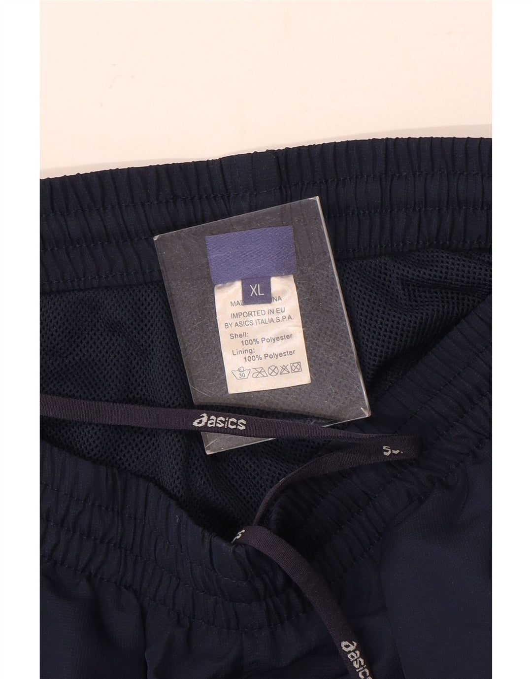 Asics Pantalon de survêtement homme XL bleu marine polyester