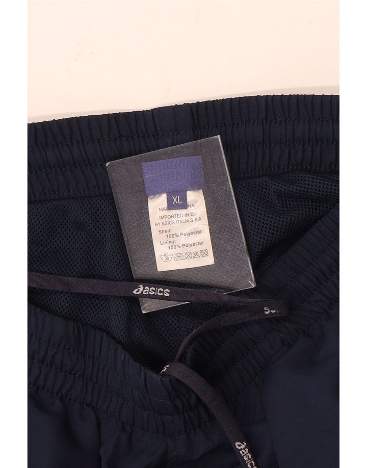 Asics Pantalon de survêtement homme XL bleu marine polyester