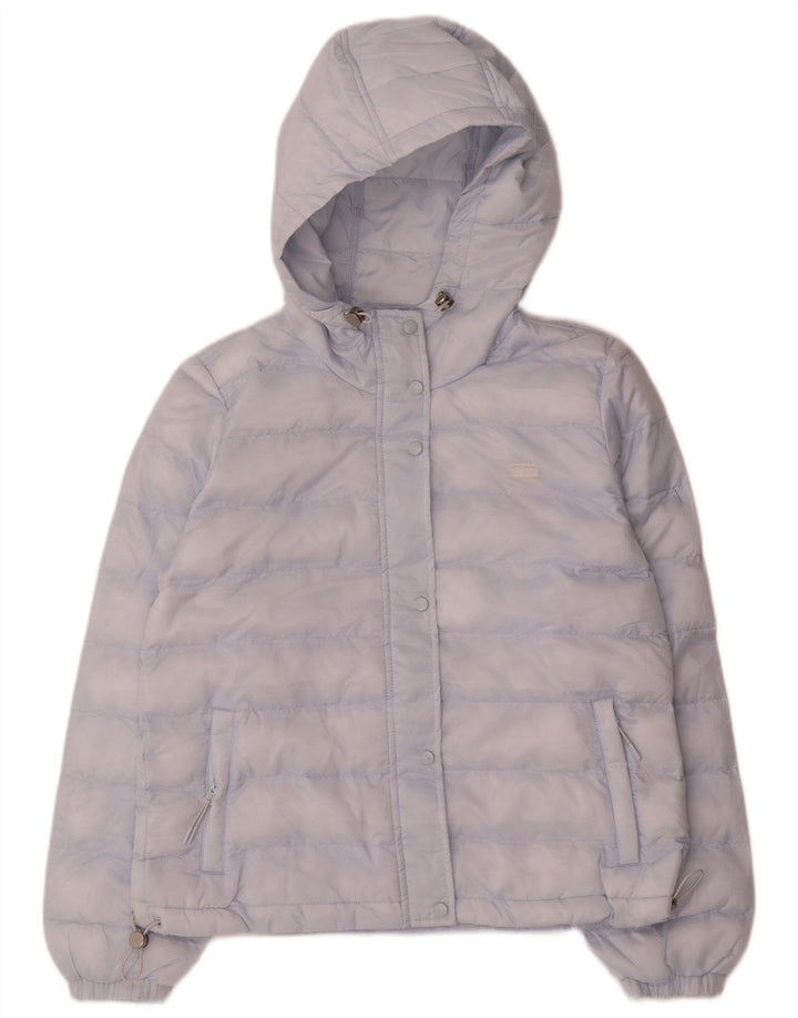 Levi's Veste matelassée surdimensionnée à capuche pour femme UK 6 XS Bleu Polyester