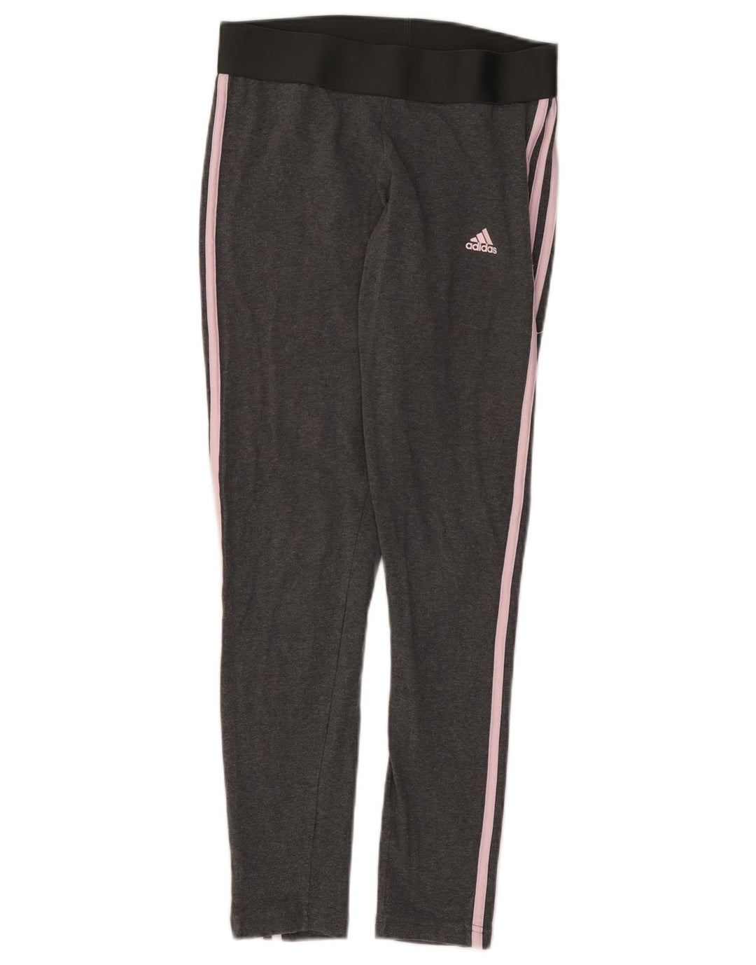 ADIDAS Leggings Femme UK 12/14 Coton Gris Moyen
