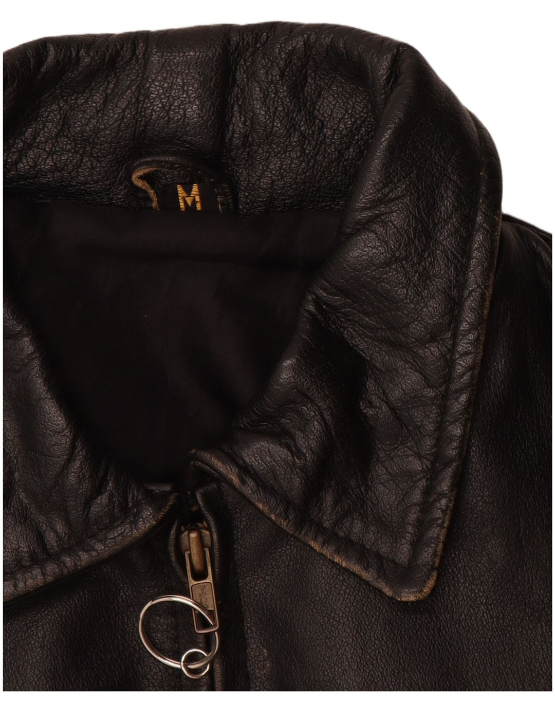 Veste en cuir homme vintage UK 38 Cuir noir moyen