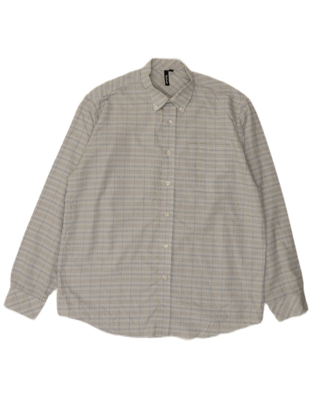 Rohan Chemise Homme Grand Carreau Bleu Polyester