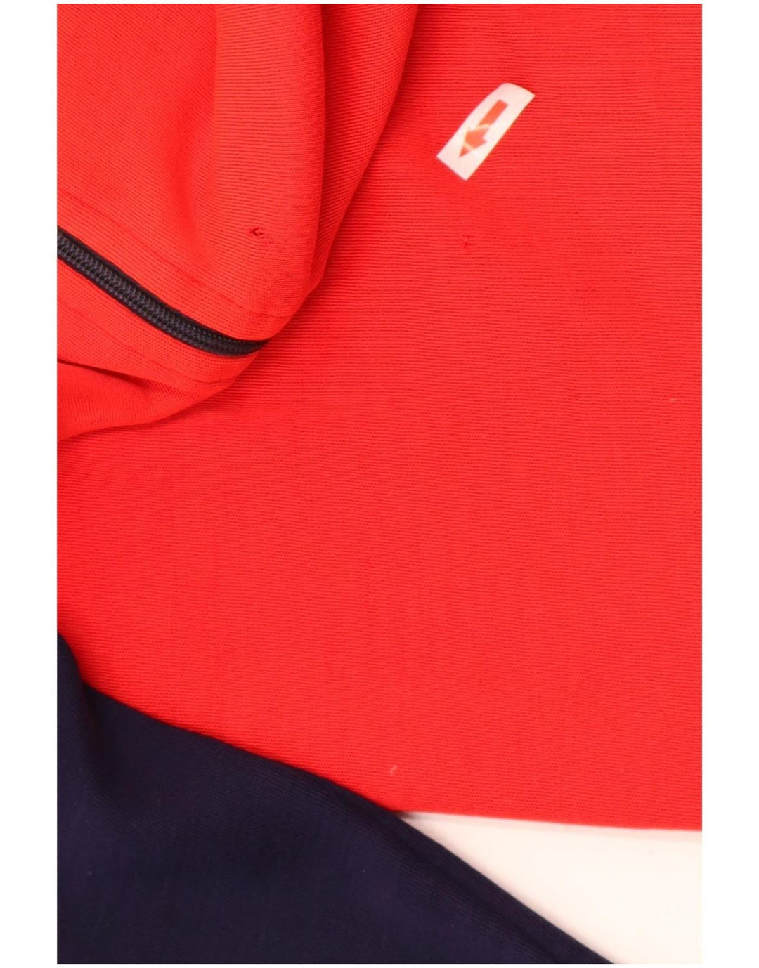 vintage Mens Survêtement Top Veste Petit Colorblock Rouge