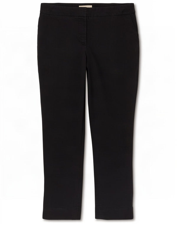 Hobbs Pantalon court droit pour femme UK 10 Small W27 L24 Bleu marine Coton