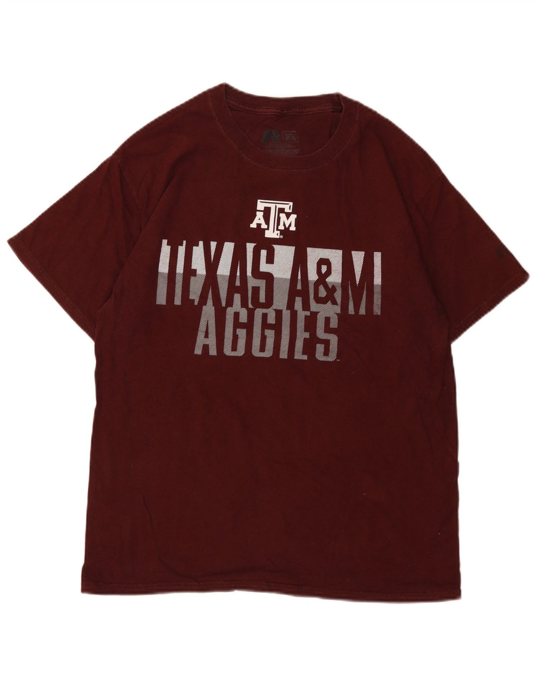 RUSSELL ATHLETIC T-shirt graphique pour homme UK 38/40 Bordeaux moyen