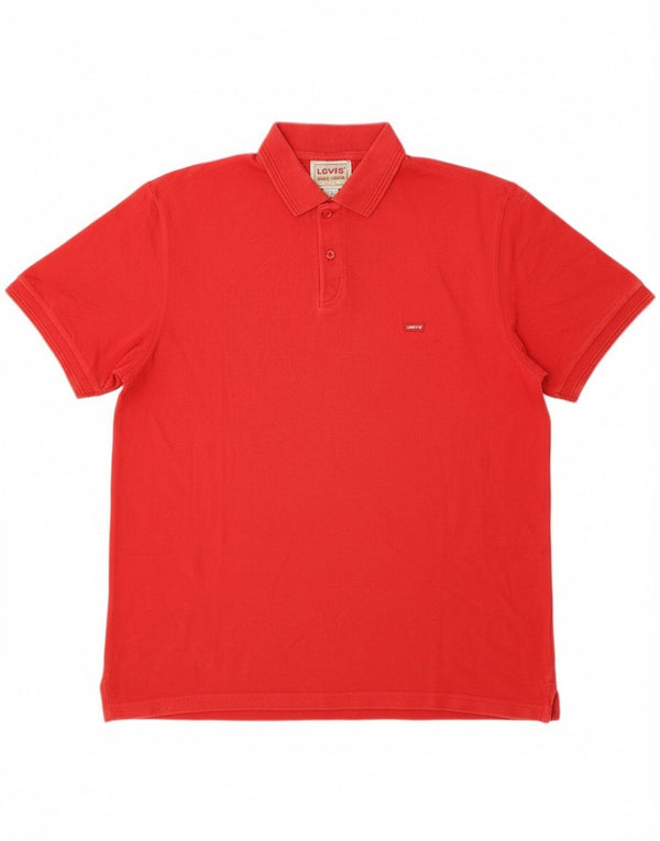 Levi's Polo Homme Large Rouge Coton