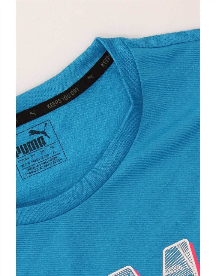 T-shirt graphique pour homme Puma, taille XL, bleu