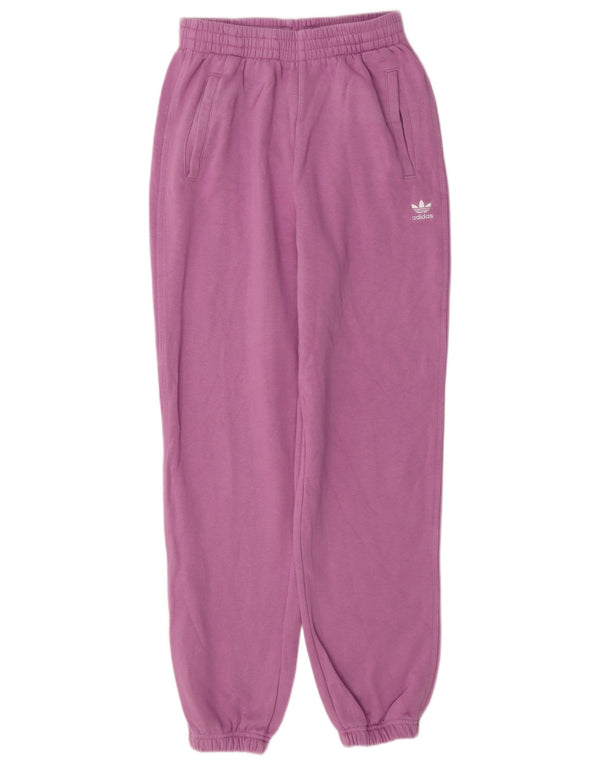 Adidas Womens Tracksuit Trousers Joggers UK 4/6 XS Pink Cotton