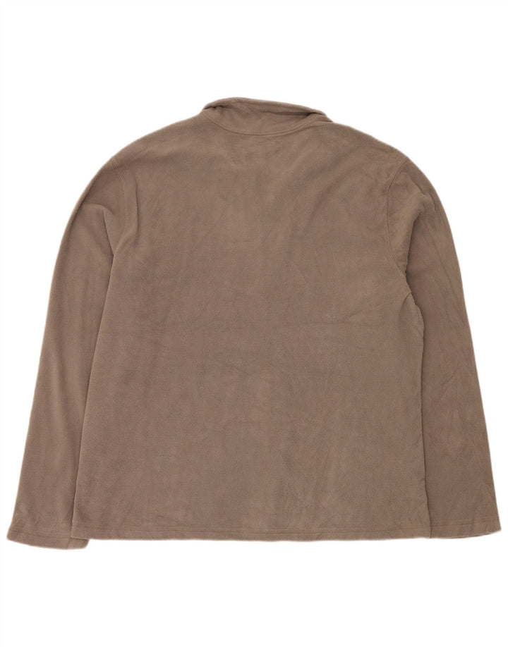 EDDIE BAUER Pull Polaire Col Zippé Homme XL Gris Polyester