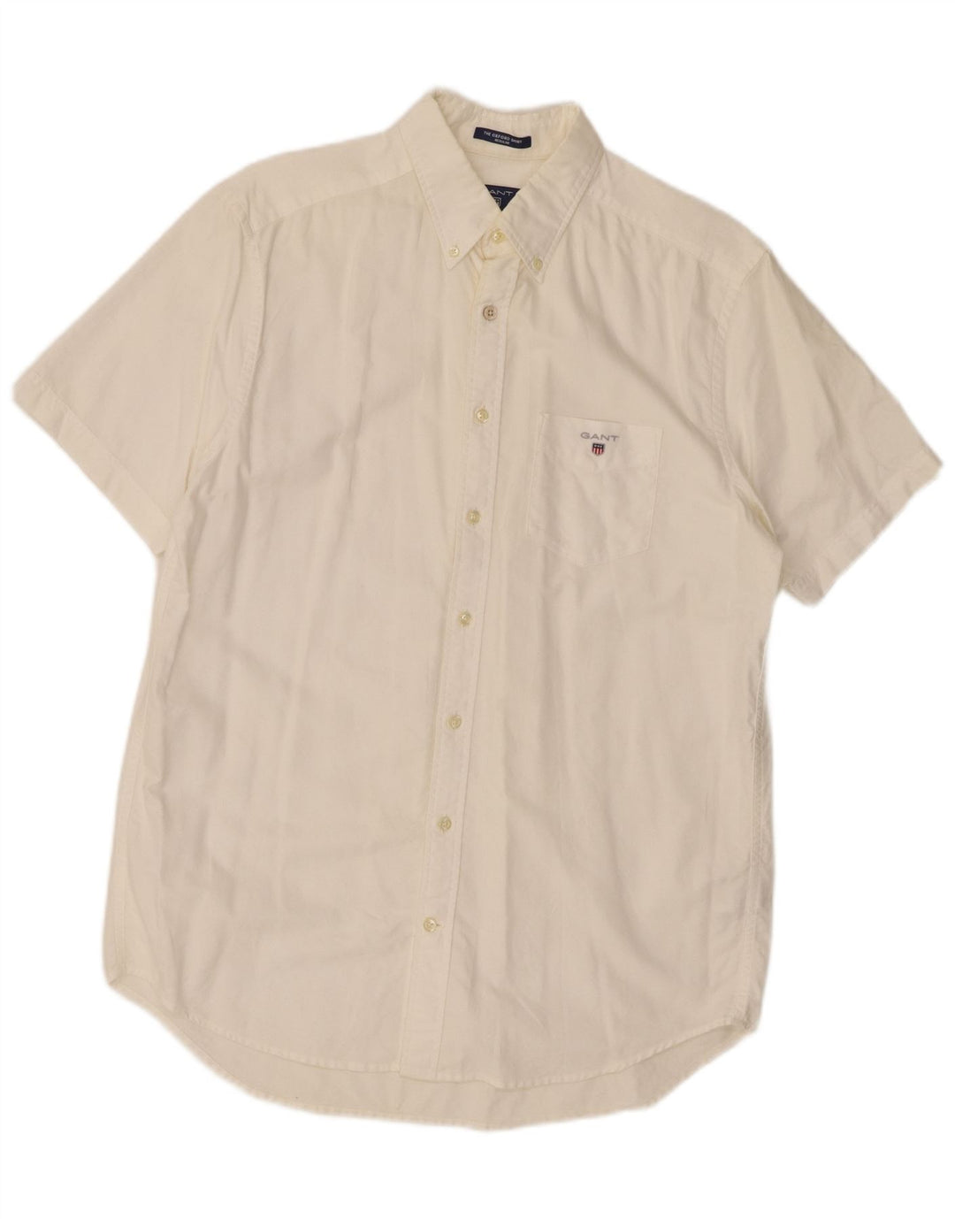Gant Chemise à manches courtes pour homme, coupe régulière, taille 39/40 15 3/4, blanc moyen