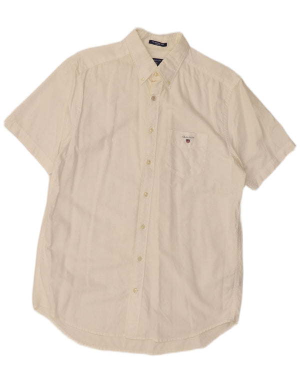 Gant Chemise à manches courtes pour homme, coupe régulière, taille 39/40 15 3/4, blanc moyen